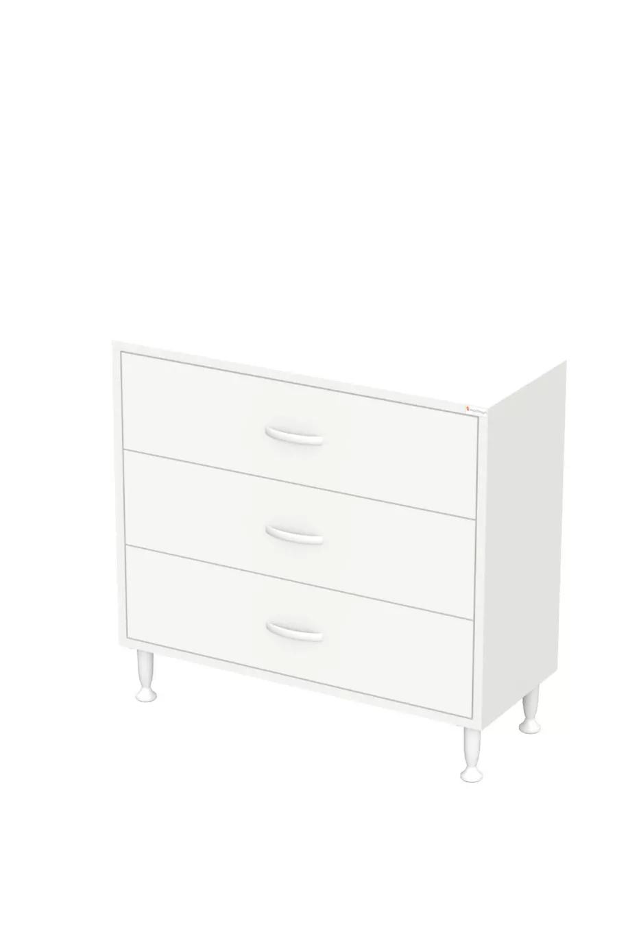 SÖKE, Armoire de salle de bain multifonctions à 3 tiroirs sur pied (différentes options de largeur)
