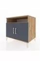 Commode Kronos 2 étagères 2 portes Pin-Anthracite