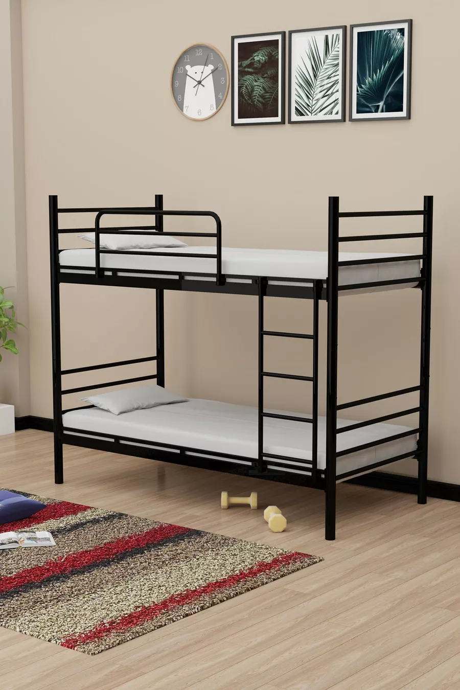 Lit superposé et lit simple Damla Classic () Noir