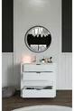 Commode blanche immaculée à 4 tiroirs pour chambre à coucher ou chambre de bébé, blanche, X cm