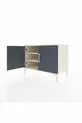 Commode Hyperion 2 étagères 2 portes Pierre de lune-Anthracite
