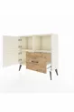 Commode Arges avec 2 étagères, 1 tiroir, 2 portes, couleur Pierre de lune/Pin