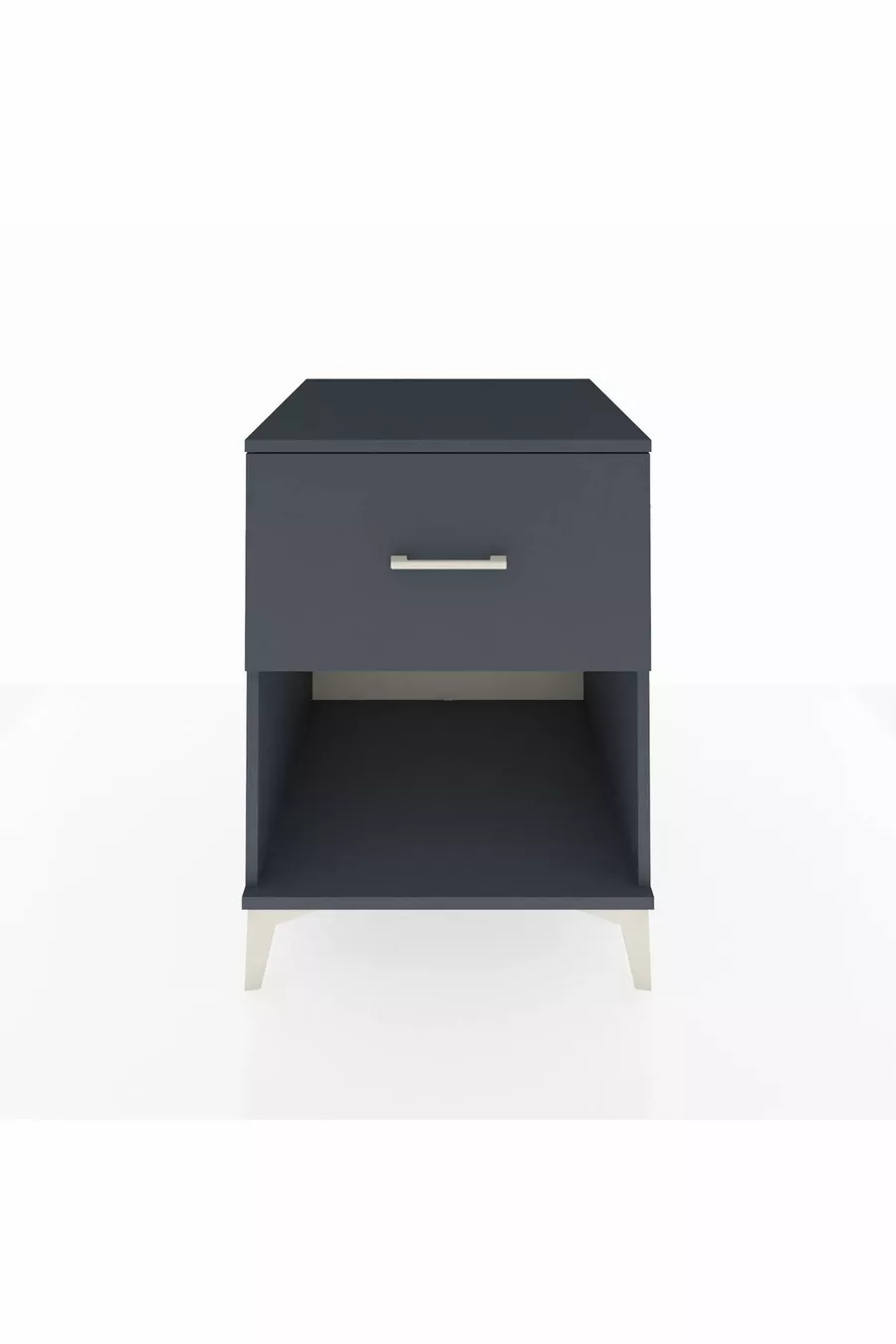 Chevet Kronos avec un tiroir unique Gris anthracite-Anthracite