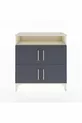 Commode Arges 4 étagères 4 portes Pierre de lune-Anthracite