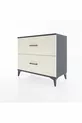 Commode Hyperion 2 tiroirs Anthracite-Pierres de lune