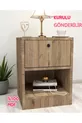 Table de chevet avec serrure et compartiment secret, MDF, livrée assemblée, pas besoin de montage