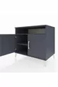 Commode Kronos 2 étagères 2 portes Anthracite-Anthracite