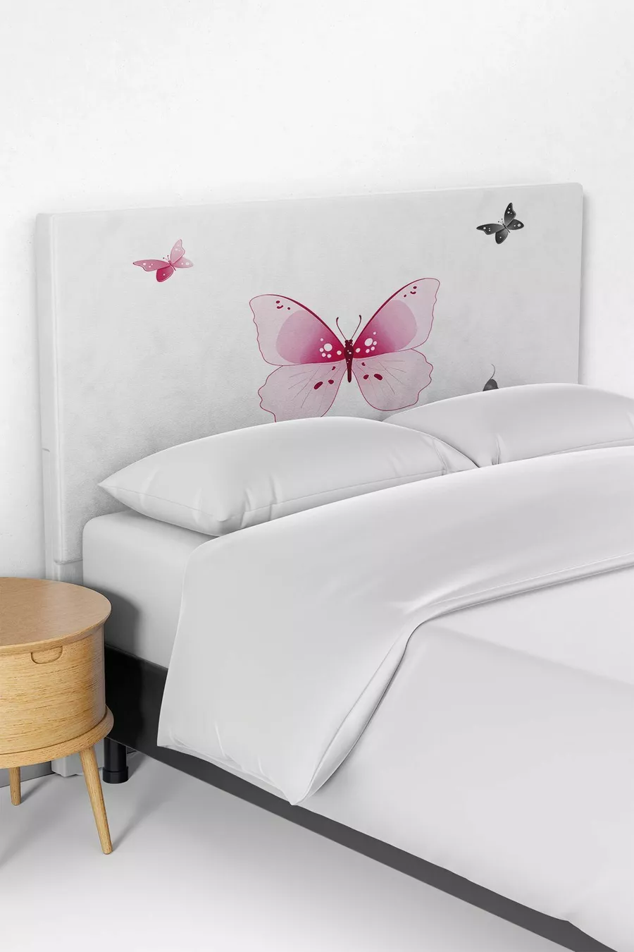 Housse de tête de lit pour lit enfant à motif papillons