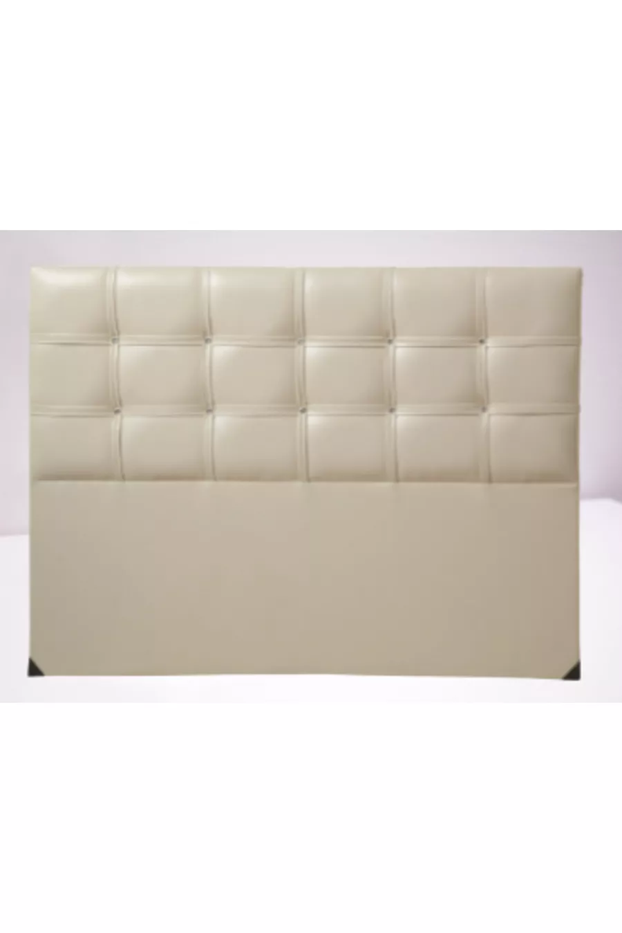 Tête de lit Alc Çiğdem en cuir synthétique crème écologique pour lit double