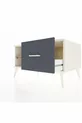 Commode Kronos à une étagère et un tiroir, quartz- pin/anthracite