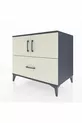 Commode Kronos avec 2 étagères, 1 tiroir et 2 portes, Anthracite-Pierre de lune
