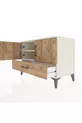 Commode Hyperion 2 étagères 1 tiroir 2 portes Pierre de lune-Épicéa