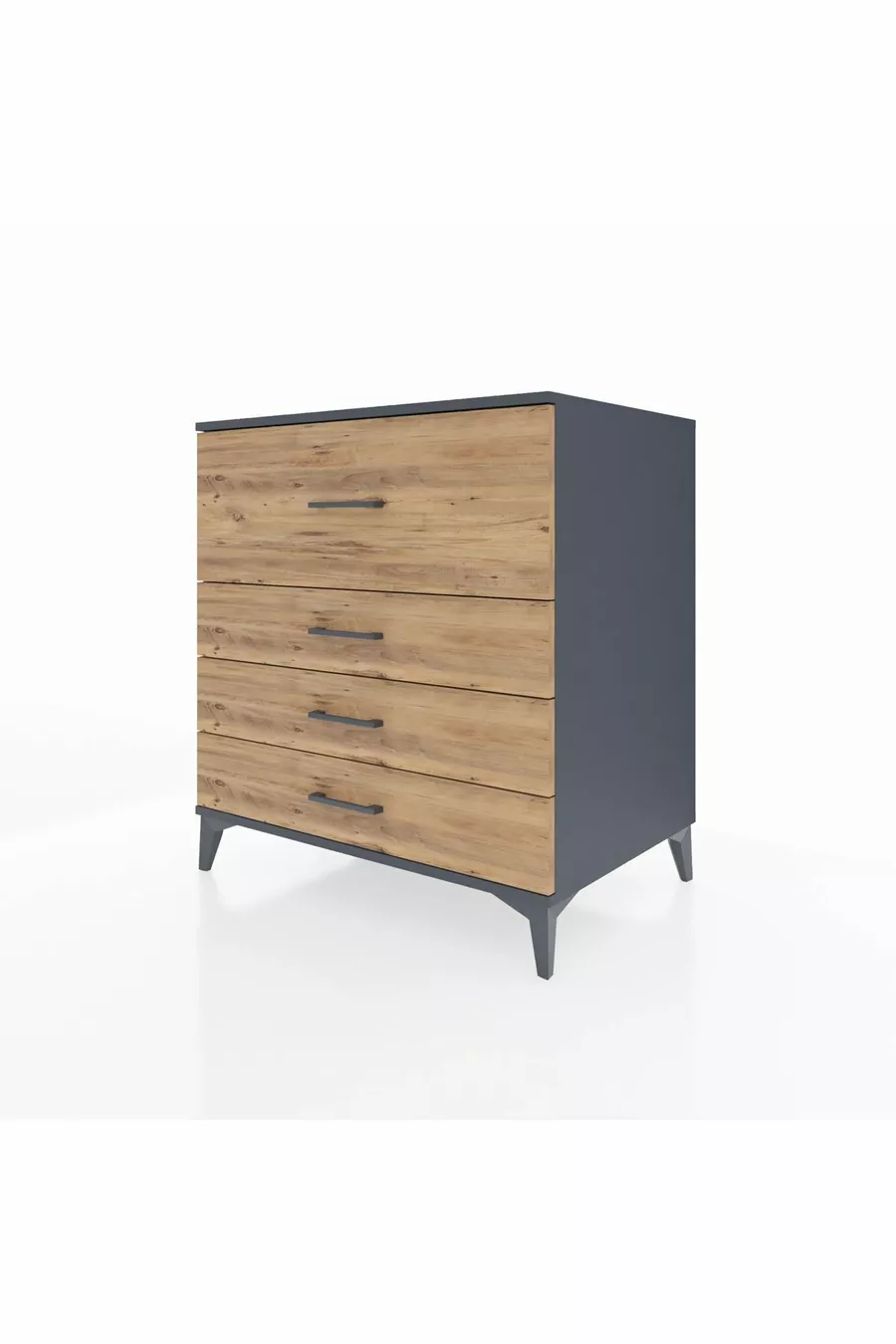 Commode Kronos 4 tiroirs Anthracite-Pin