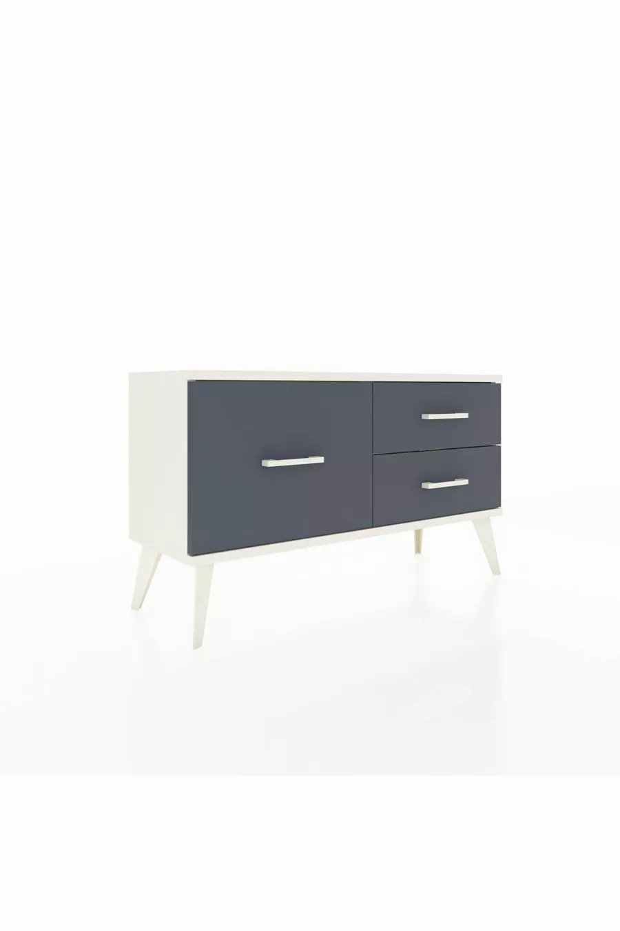 Commode Arges 3 tiroirs Pierre de lune/Pierre de lune/Anthracite