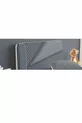 Housse de tête de lit de base Chambre d'adolescent Fond gris Rayures blanches