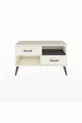 Commode Arges à une étagère et 2 tiroirs, quartz-anthracite/quartz