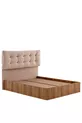 Ensemble de lit double Megan - Lit / Sommier / Tête de lit - 