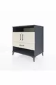 Commode Kronos avec 3 étagères, 1 tiroir et 2 portes, Anthracite-Pierre de lune