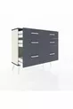 Commode Arges 6 tiroirs Pierre de lune-Anthracite