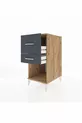 Chevet Kronos 2 tiroirs Pin-Anthracite