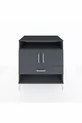 Commode Kronos avec 3 étagères, 1 tiroir et 2 portes, Anthracite-Anthracite