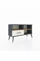 Commode Arges 2 étagères, 1 tiroir, Anthracite-Sapin/Mer de pierre