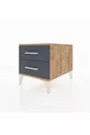 Chevet Kronos 2 tiroirs Pin-Anthracite