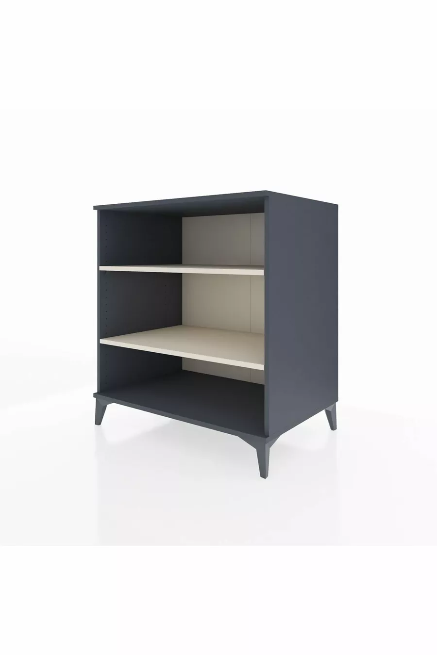 Commode Kronos 2 étagères Anthracite-Pierre d'argile