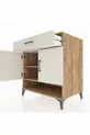 Commode Kronos 2 étagères, 1 tiroir, 2 portes, pin-pierre de lune