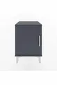 Chevet Hyperion avec une étagère unique et une porte unique Anthracite-Anthracite