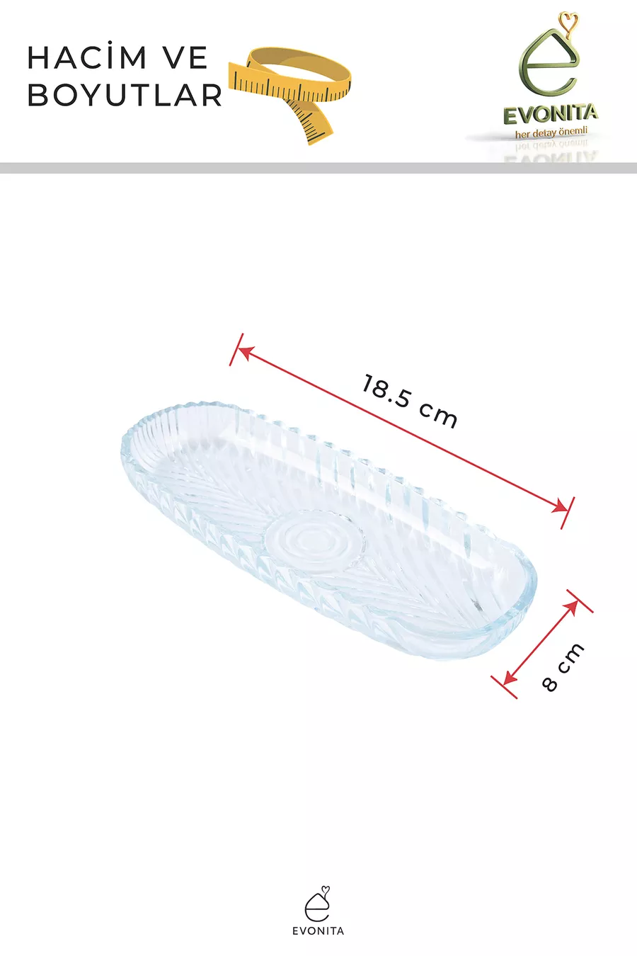 Plateau de présentation en verre transparent 4 pièces, assiette de service, assiette pour petit-déjeuner, mezzé, en-cas, assiette ovale élégante