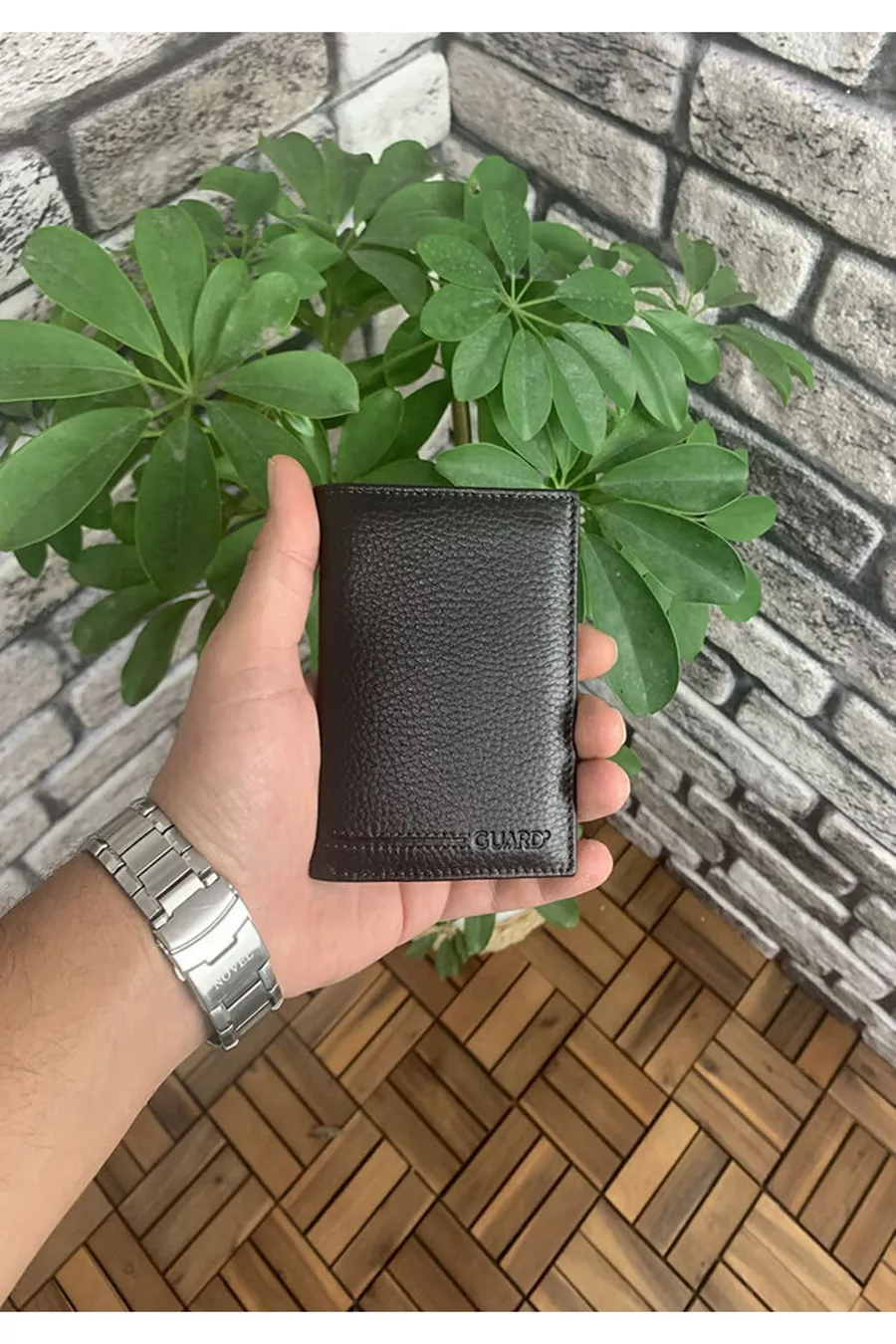 Permis en cuir marron