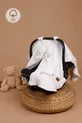 Couverture de poussette en piqué brodée avec prénom, couverture de poussette pour bébé à volants