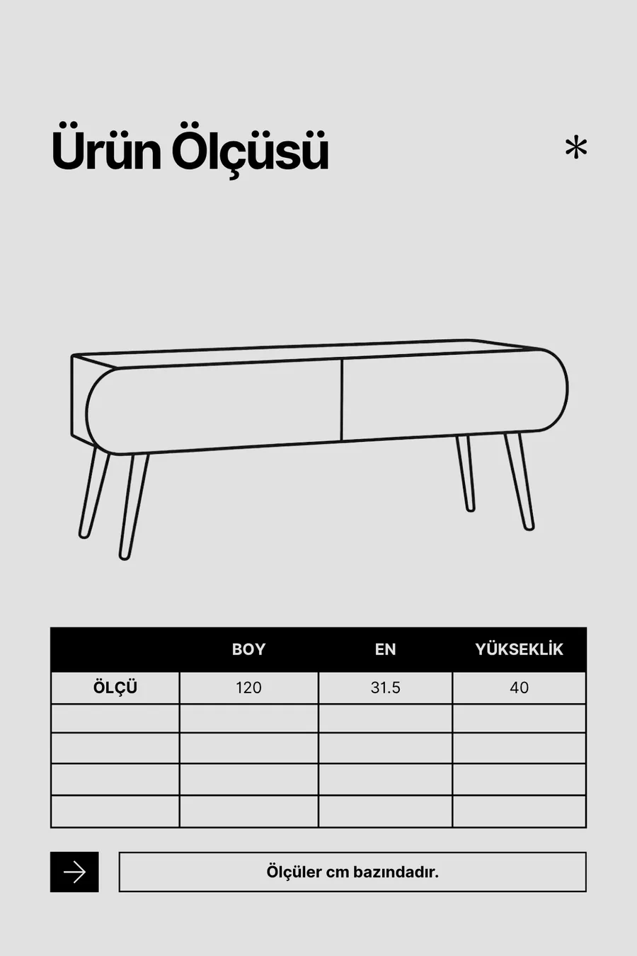 Table TV Lotus  cm Blanche