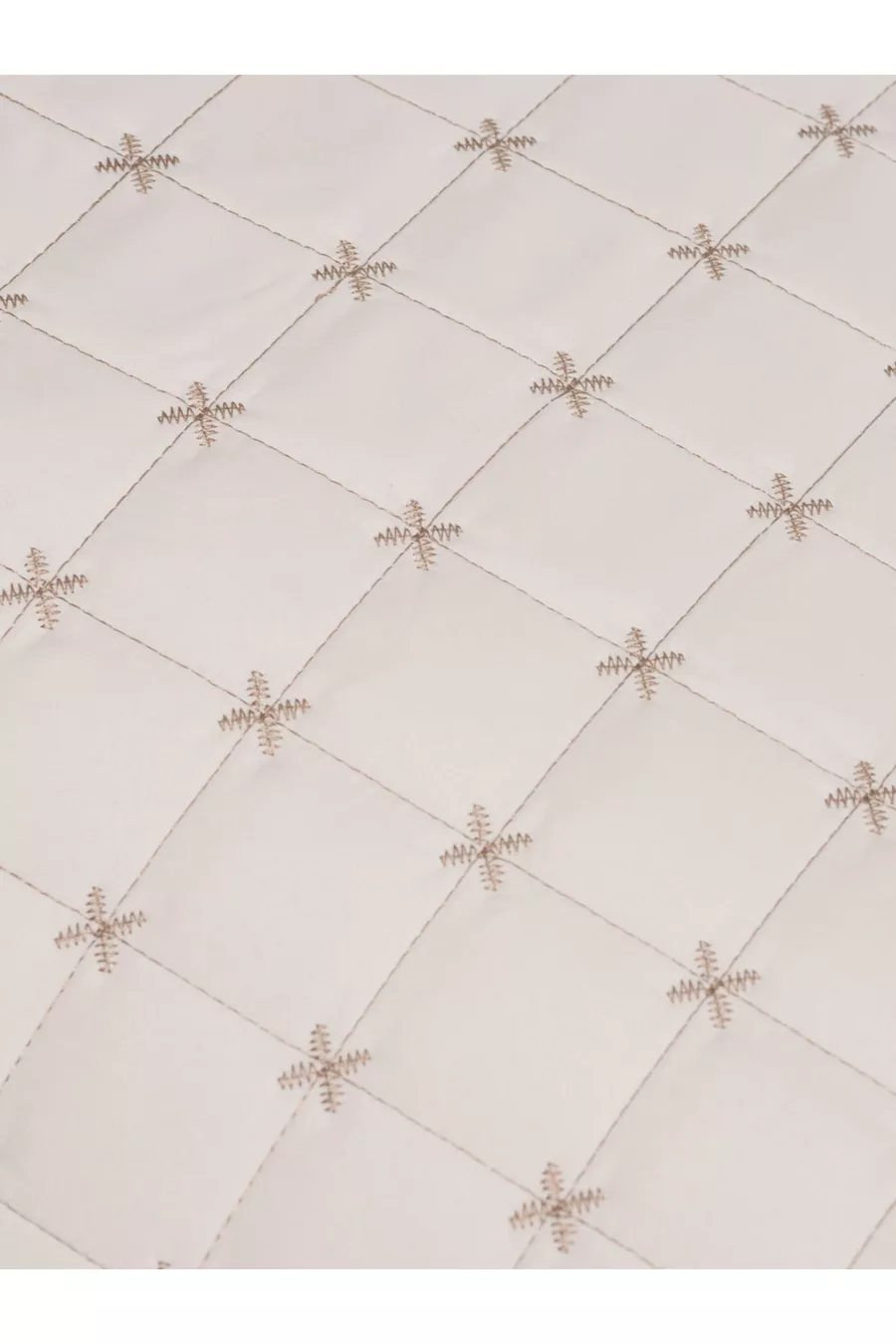 Couverture de lit matelassée en crème Hayal double brodée du fabricant