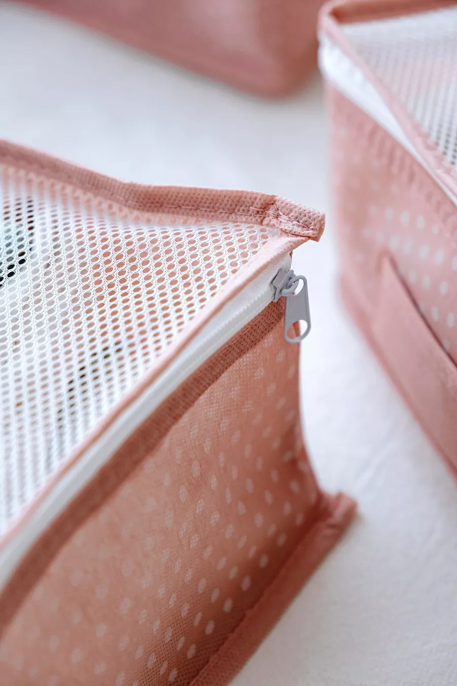 Ensemble de sac de maternité et sortie d'hôpital maman-bébé 6 pièces - Rose à pois