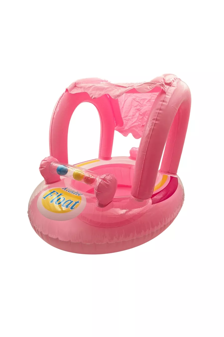 Bouée pour bébé avec tente et ombrage, bouée de mer pour enfant, bouée pour bébé 0-3 ans, bateau pour bébé, rose