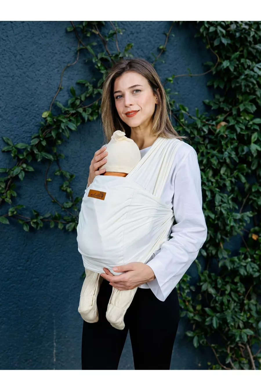 Écharpe Porte-Bébé Ergonomique de Nouvelle Génération - Sling Flexible avec Poche Frontale - Mince et Léger