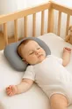 Oreiller pour tête Gris Oreiller pour tête de bébé, Oreiller plat Air, Oreiller pour bébé, Tissu en coton biologique