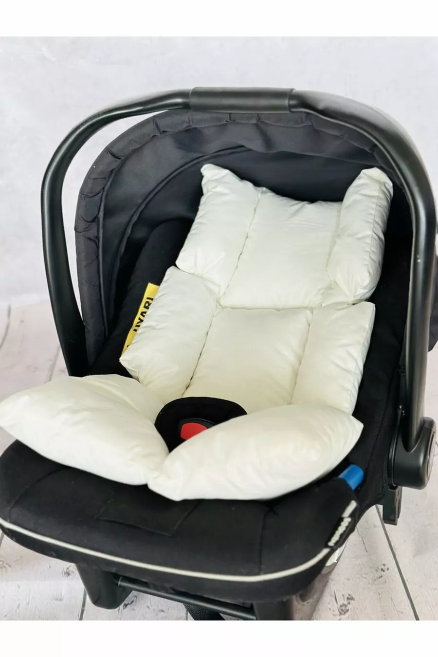 Couverture de poussette pour bébé à volants 2 pièces, Coussin de poussette avec soutien lombaire orthopédique