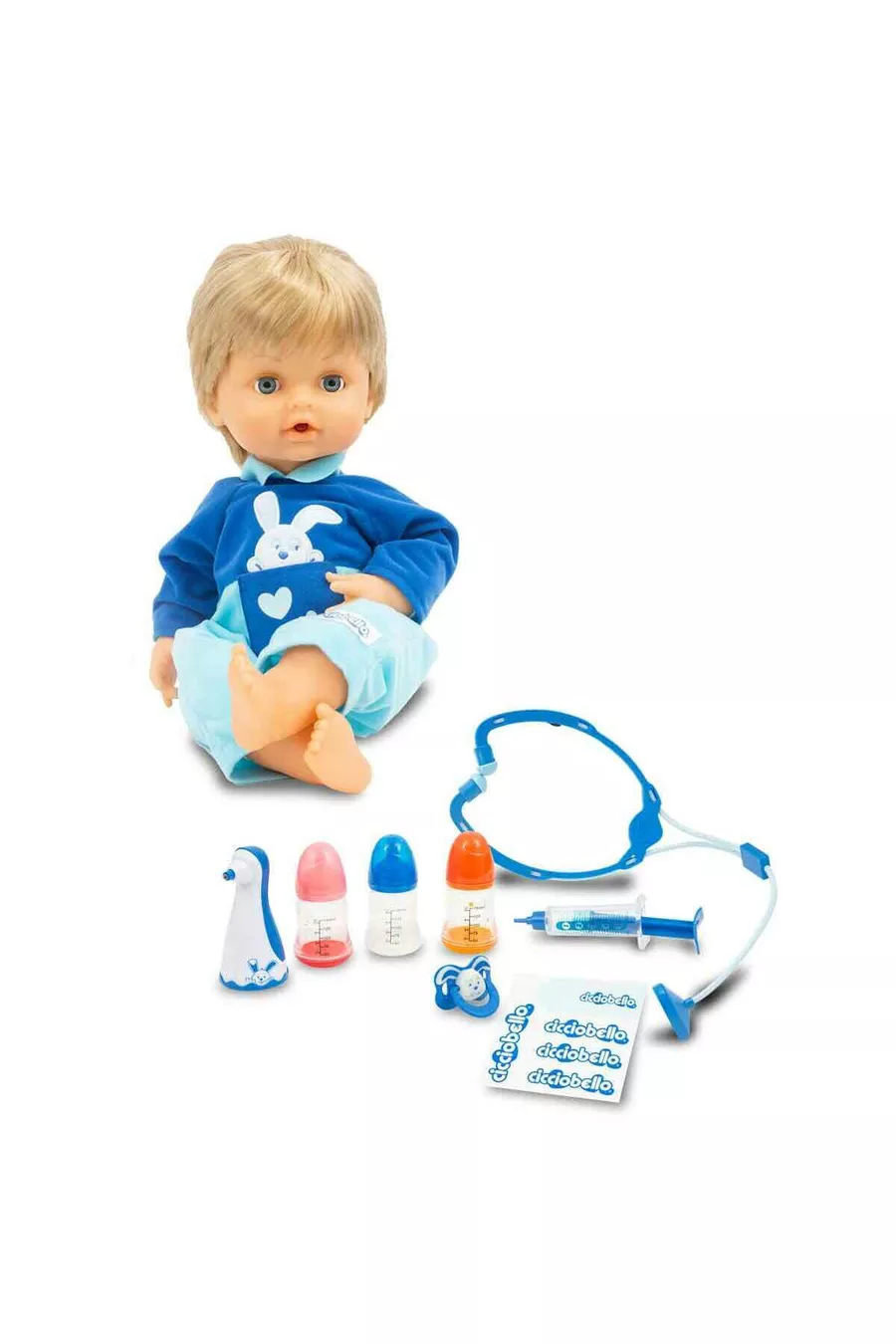 Je suis très malade | Bébé malade de  cm + Ensemble d'accessoires de médecin | Bébé aux joues rougies