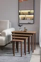 IKEAA Table gigogne en MDF et bois 4 pièces - Noyer
