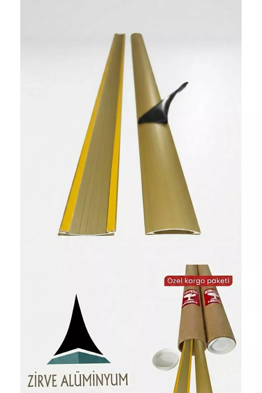 Profilé de seuil en aluminium jaune jusqu'à  cm Profilé spécial pour dessous de porte Profilé pour parquet dessous de porte Profilé de parquet