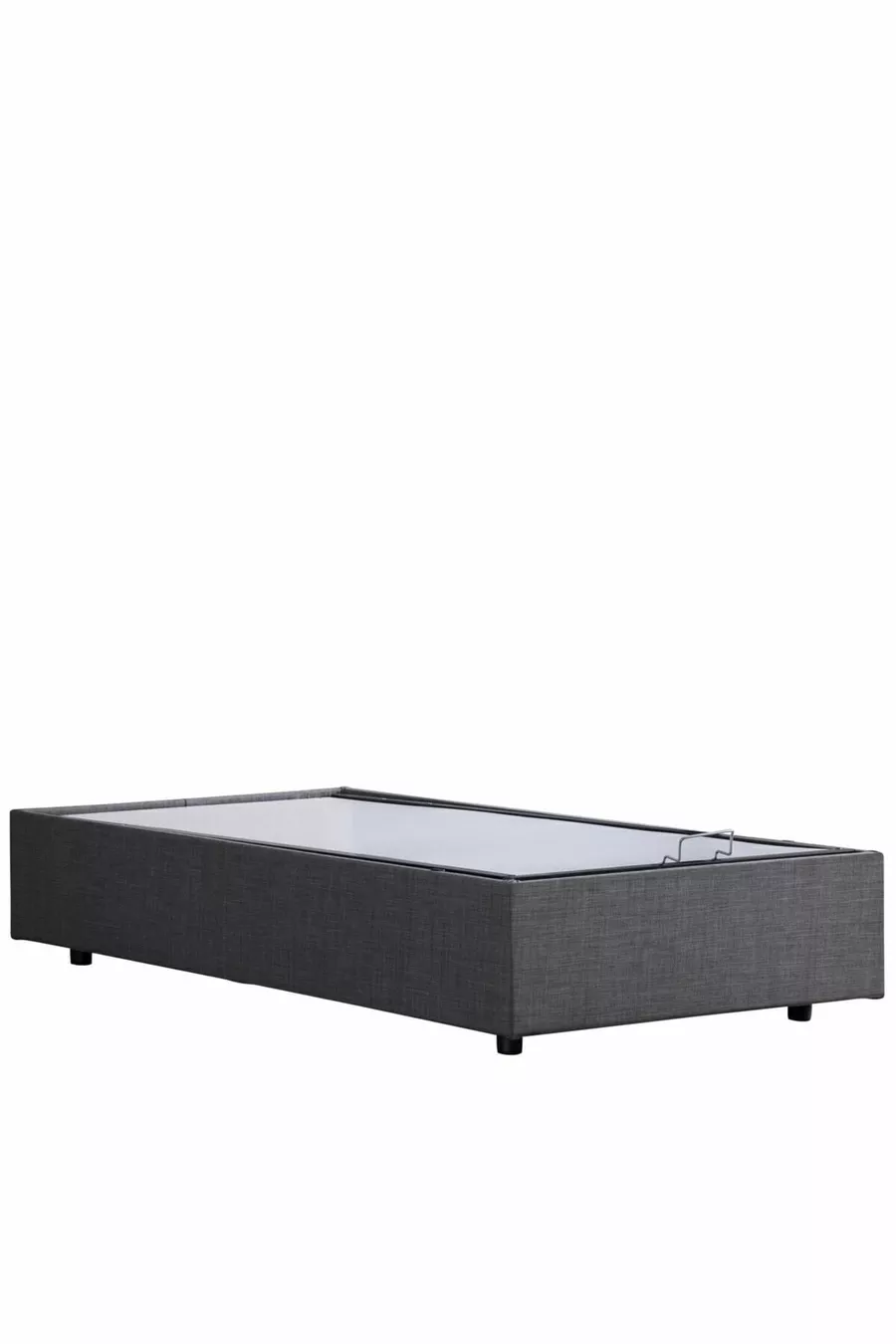 Riga Lit Simple MDF, Gris (Hors Tête de Lit et Matelas)