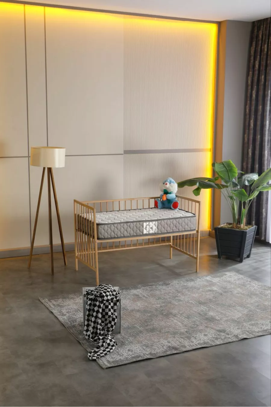 Matelas pour bébé en mousse orthopédique de  cm, lit de bébé, lit parc