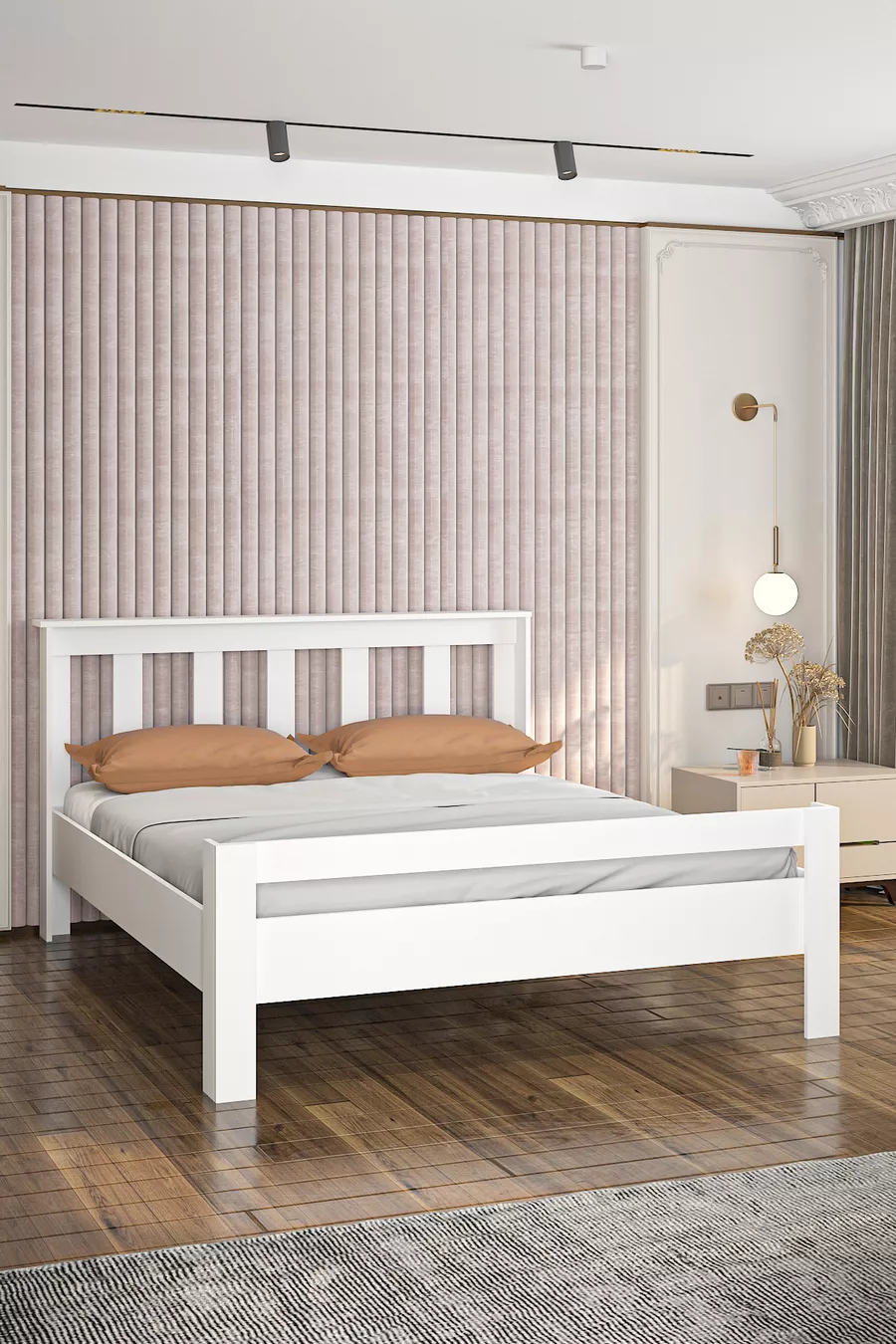 Nouveau Lit en MDF Still Compatible avec Lit Simple et Double, Installation Simple