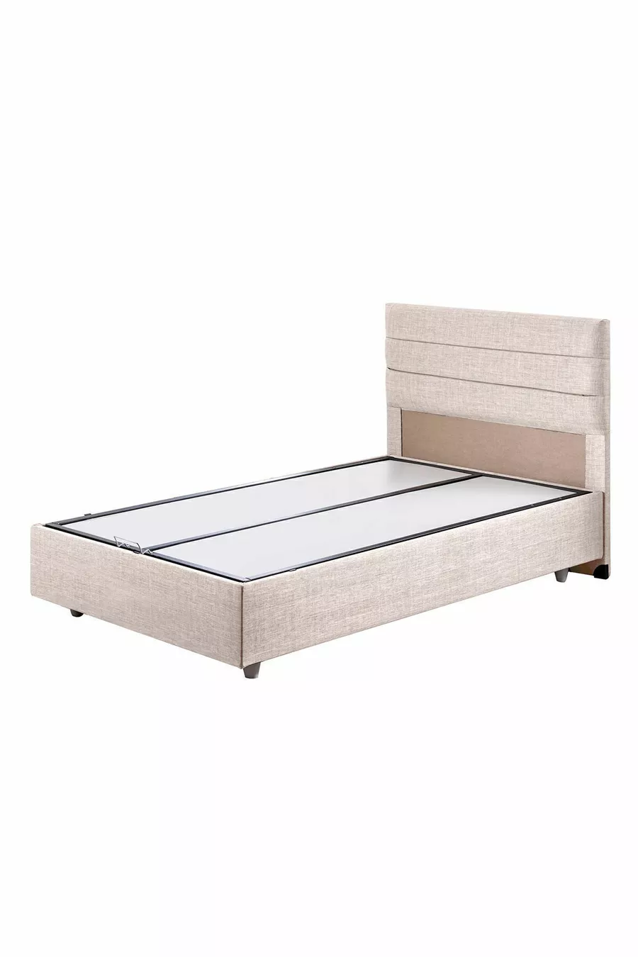 Ensemble de lit Comfort Sofia avec base et tête de lit simple Crème