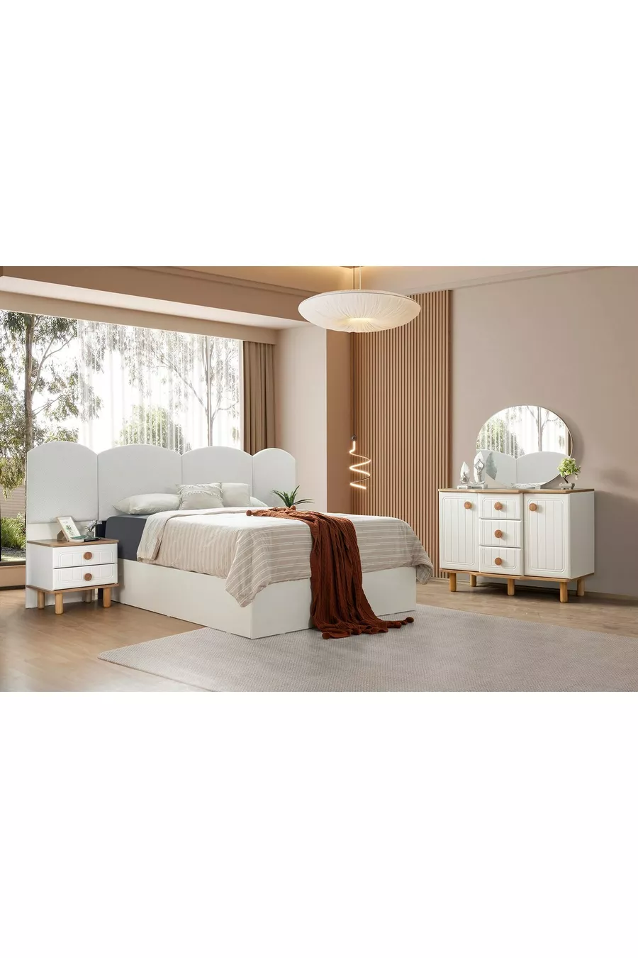 CHAMBRE À COUCHER KAYRA AVEC STRUCTURE EN MDF
