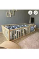 Lit Montessori naturel pour bébé et enfant avec lattes fréquentes et arrondies