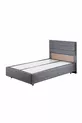 Ensemble de lit Comfort Sofia avec base et tête de lit simple Gris